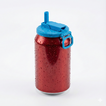 SodaLock™ - Tappo Ermetico con Cannuccia per Lattine (Stop Insetti & Sgasamento)